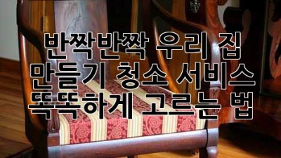 ✨ 반짝반짝 우리 집 만들기! 청소 서비스 똑똑하게 고르는 법 💡